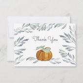 Pompoen Dankjewel Notitiekaart (Voorkant)