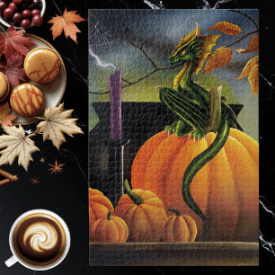 Pompoen Dragon Cauldron Halloween Legpuzzel