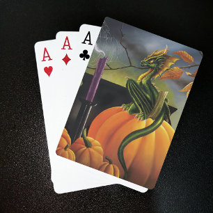 Pompoen Dragon Cauldron Halloween Pokerkaarten