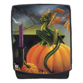 Pompoen Dragon Cauldron Halloween Rugtassen (Voorkant)