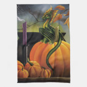 Pompoen Dragon Cauldron Halloween Theedoek (Verticaal)