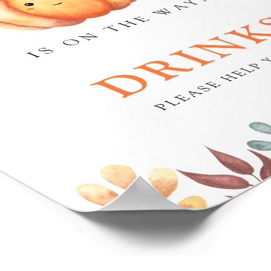 Pompoen - Drinken helpen jezelf Poster (Hoek)