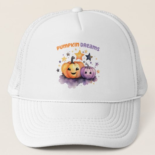 Pompoen dromen trucker pet (Voorkant)