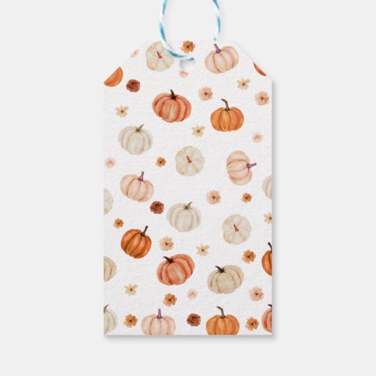 Pompoen eerste verjaardag Dank u Label Cadeaulabel (Achterkant)