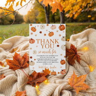 Pompoen Eerste Verjaardag Dankjewelkaart Kaart