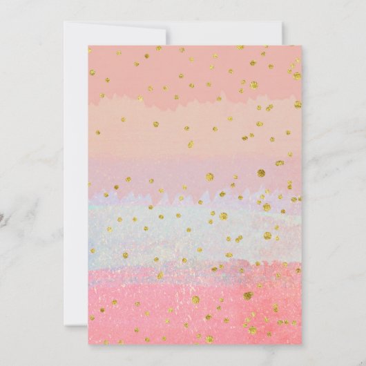 Pompoen eerste verjaardag uitnodiging roze perzik (Achterkant)