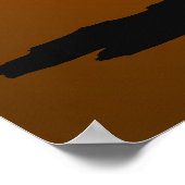 Pompoen en bladeren Silhouet Poster (Hoek)