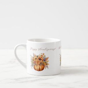Pompoen en Bloemen-Thanksgiving- Espresso Kop