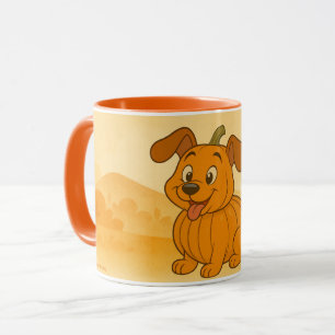Pompoen en een hond mok
