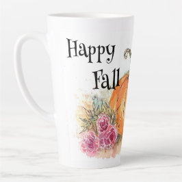 Pompoen en Flower Latte Mok