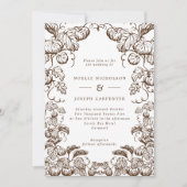 Pompoen en Lijst van bladeren Uitnodiging tot brui (Voorkant)