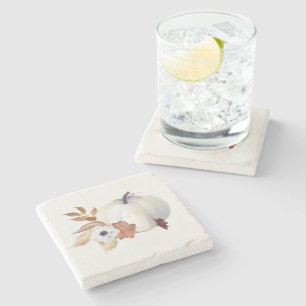 Pompoen en Magnolia Vallen Kleuren Stenen Onderzetter