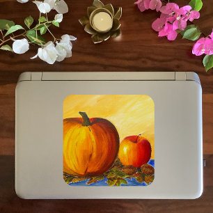 Pompoen en Nuts Vierkante Sticker