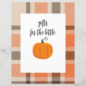 Pompoen en Plaid Gift Table Poster (Voorkant)