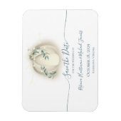 Pompoen en Slingerende Lichtsnoeren Botanische Ran Magneet (Verticaal)