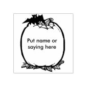 Pompoen en vleermuisblanco 2, kunststempel 	rubberstempel (Afrduk)