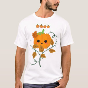 Pompoen en Wijnstok Sticker T-shirt
