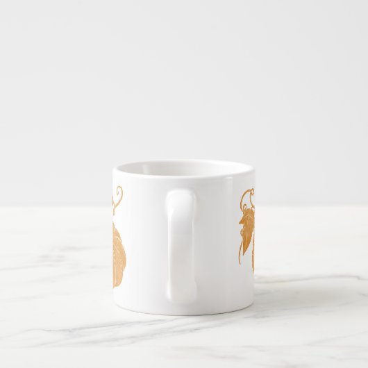 pompoen espresso kop (Achterkant)