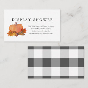 Pompoen Fall Leaves Display Shower Informatiekaartje