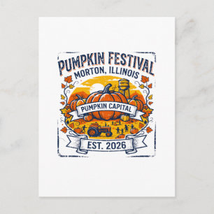 Pompoen Festival Morton Illinois Pompoen Hoofdstad Briefkaart