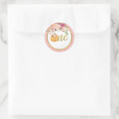 Pompoen First Birthday Sticker - Floral Stippen (Tas)