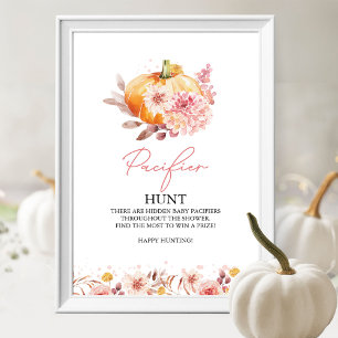 Pompoen Fopspeen Jacht Baby Shower Spel Bord Poster