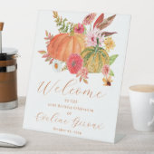 Pompoen Foto 100e Verjaardag Herfst Welkomstbord Reclamebord Met Voetstuk (Insitu)