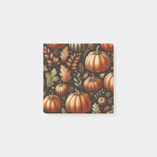 Pompoen Fun Herfst Thanksgiving Sinaasappel Fall B Post-it® Notes (Voorkant)
