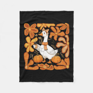 Pompoen Gans Herfst Seizoen Halloween Dankdag Fleece Deken