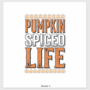 Pompoen Gearomatiseerd Leven Vintage Halloween Typ Sticker