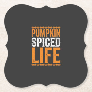 Pompoen gekruid leven Halloween typografie ontwerp Kartonnen Onderzetters