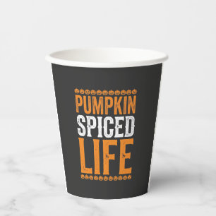 Pompoen gekruid leven Halloween typografie ontwerp Papieren Bekers