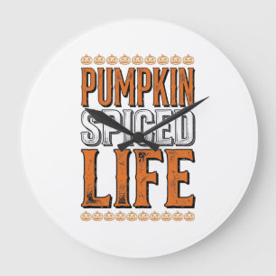 Pompoen gekruid leven vintage Halloween-typografie Grote Klok