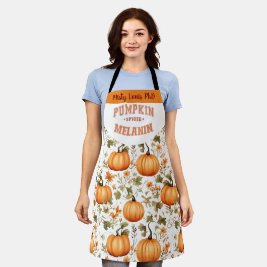 Pompoen gekruid melanine val bladeren naam schort (Gedragen)