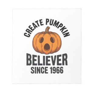 Pompoen Gelovige Sinds 1966 Vintage Halloween Ontw Notitieblok