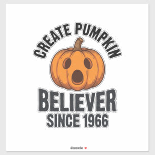 Pompoen Gelovige Sinds 1966 Vintage Halloween Ontw Sticker