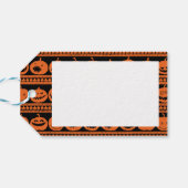 Pompoen Gelukkig Halloween Jack O lantaarnpatroon Cadeaulabel (Achterkant Horizontaal)