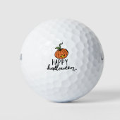 Pompoen gelukkig halloween voor golfer golfballen (Voorkant)