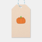 Pompoen gepersonaliseerd cadeaulabel (Achterkant)