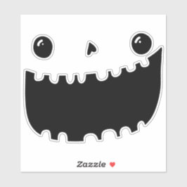 Pompoen Gezicht Carving Halloween Grappige Glimlac Sticker
