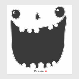 Pompoen Gezicht Carving Halloween Grappige Glimlac Sticker