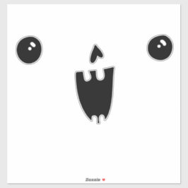 Pompoen Gezicht Carving Halloween Grappige Glimlac Sticker