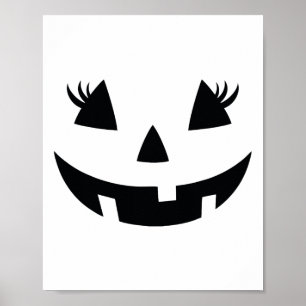 pompoen gezicht Jackolantern Jack O lantaarn H Poster