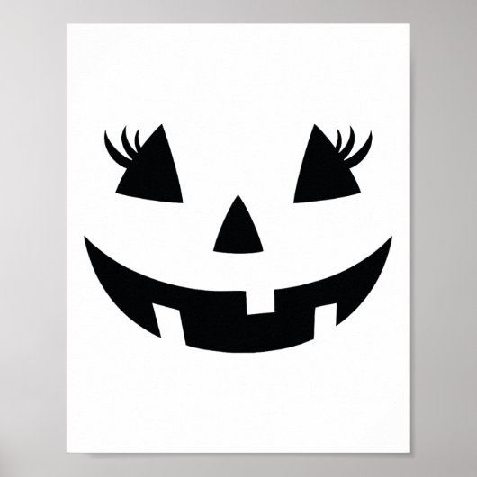 pompoen gezicht Jackolantern Jack O lantaarn H Poster (Voorkant)