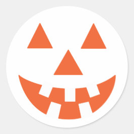Pompoen Gezicht Sticker Label
