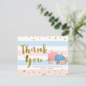 Pompoen Goud bedankkaart (Staand voorkant)