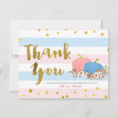 Pompoen Goud Dank u kaart (Voorkant)