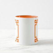 Pompoen Griekse Sleutelrand Monogram Mok (Midden)