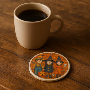 Pompoen Gril Halloween Herfst Coaster Ontwerpen Inpakpapier Vel