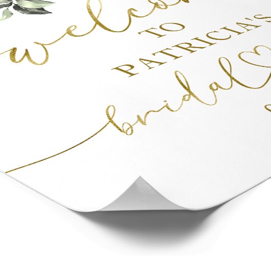 Pompoen Groene Herfst Bruiloft Feest Welkomstposte Poster (Hoek)